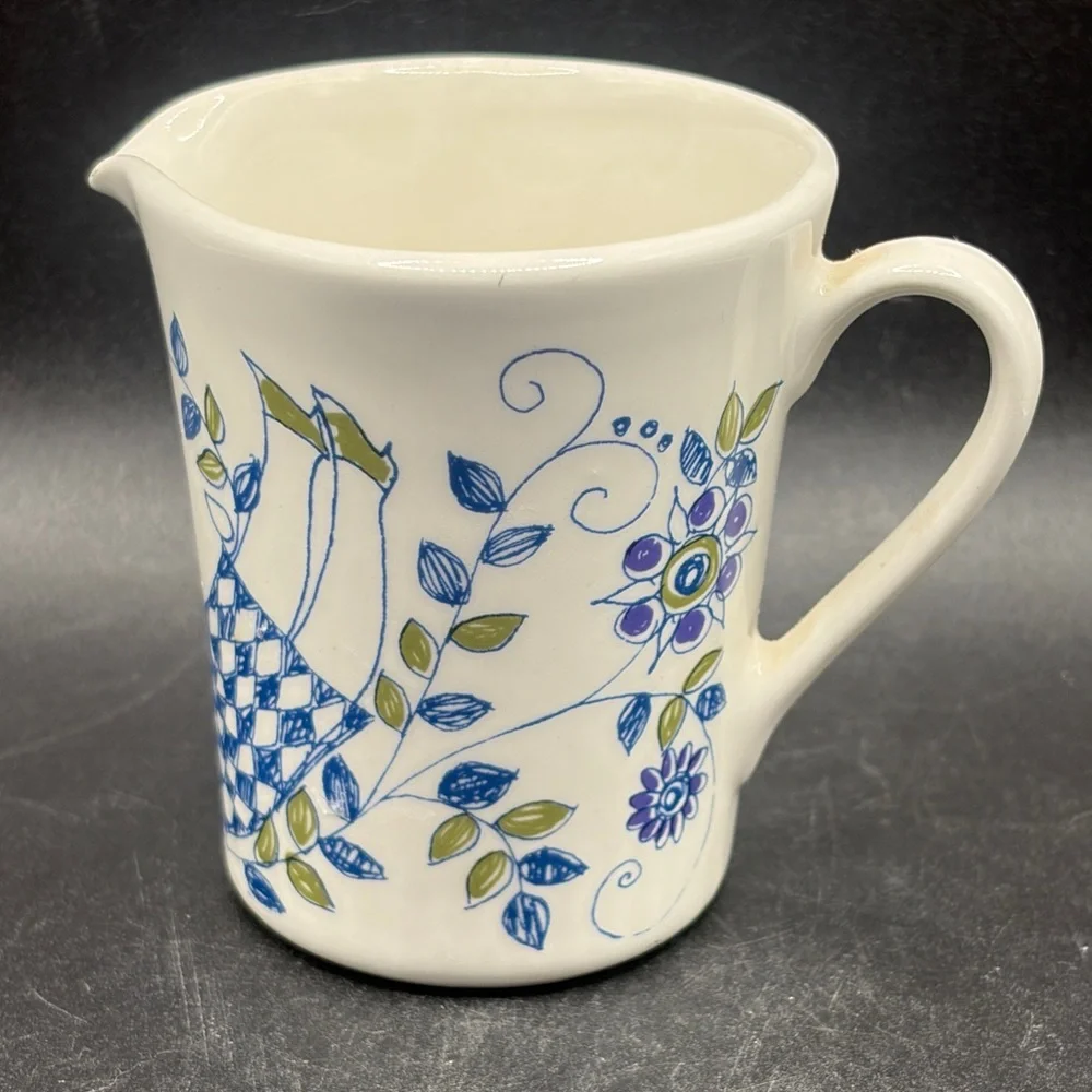 Figgjo Flint Norway Turi Design Lotte Ceramic Folk Art Style Lady Figure Creamer
